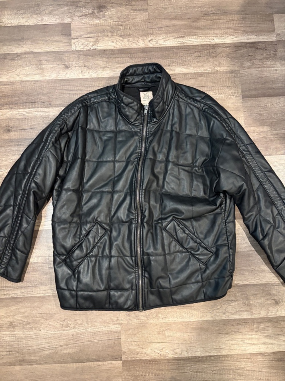 NWOT Free People Dolman Quilted Vegan Leather Jacket